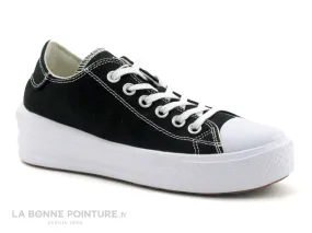 Achat chaussures Dockers Femme Chaussure en Toile, vente Dockers 50VL201 - Basket toile noire Femme - Semelle plateforme