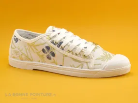 Achat chaussures Le Temps des Cerises Femme Chaussure en Toile, vente Le Temps des Cerises BASIC 02 Chiba - Tennis toile fleurie