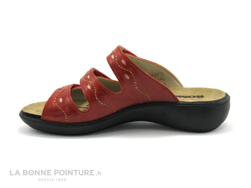 Achat chaussures Romika Femme Mule, vente Romika IBIZA 66 Red - Mule confort 3 velcros