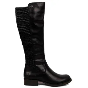 Bottes en cuir pour femmes noires Rieker Z9591-00 le noir