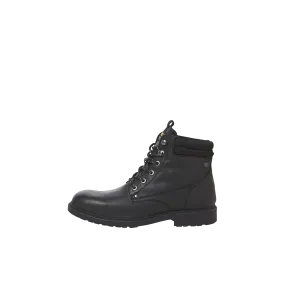 Bottes homme anthracite lacets caoutchouc Neil en cuir Jack & Jones - Boots et bottines Homme sur MenCorner