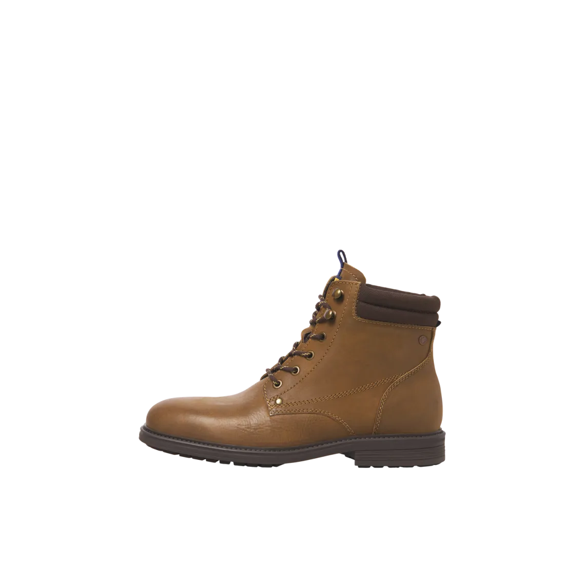 Bottes homme jaune foncé lacets caoutchouc Leif marron en cuir | 3 Suisses