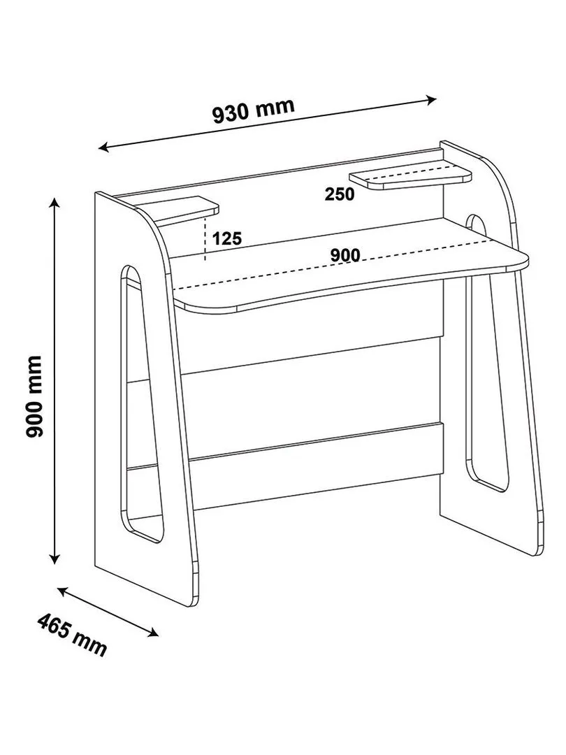 Bureau Filius - AKITEN RETAIL - Blanc Blanc