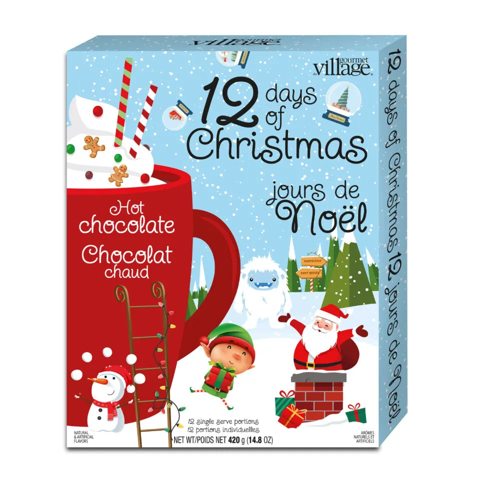 Calendrier de l'Avent de chocolats chauds