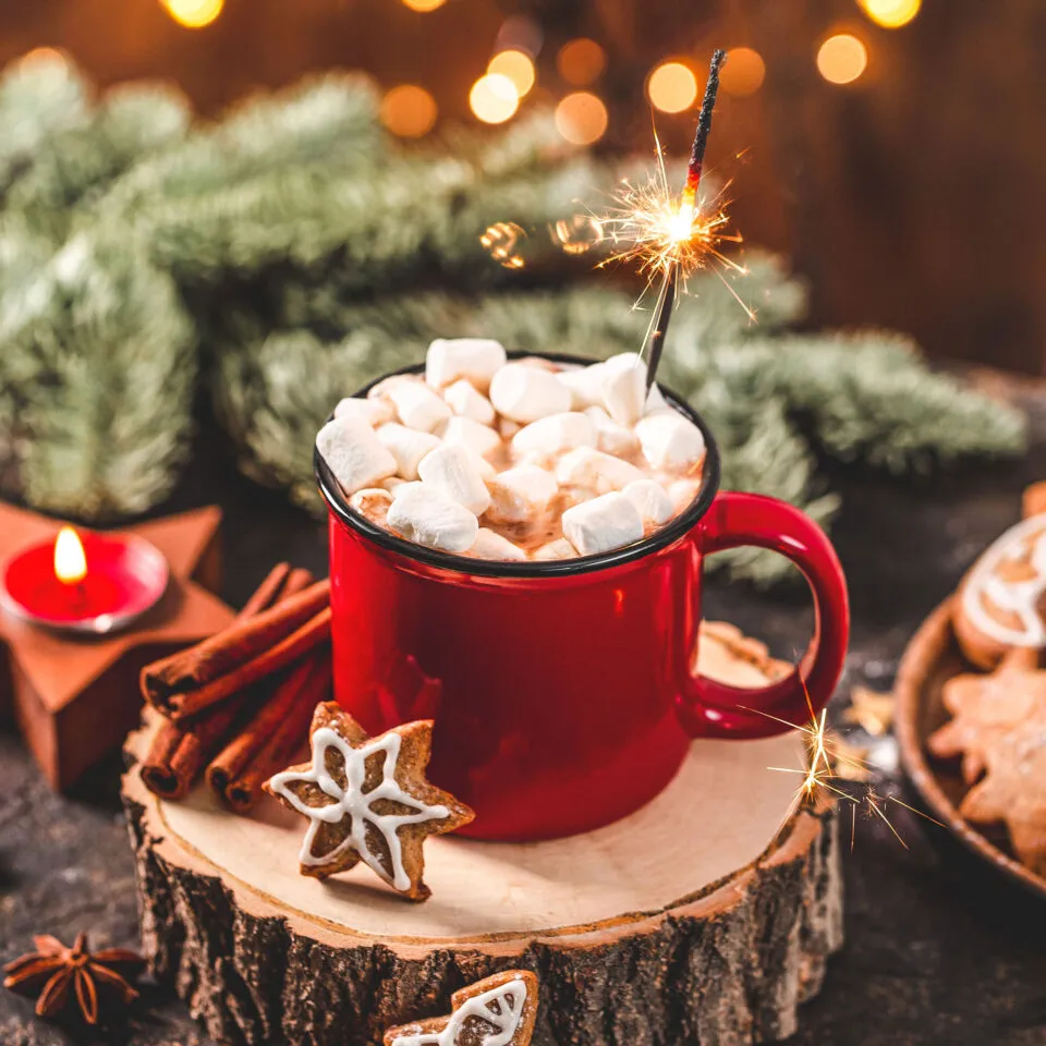 Calendrier de l'Avent de chocolats chauds