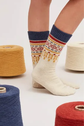 Chaussettes laine recyclée jacquard