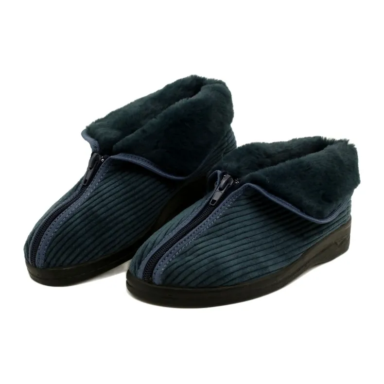 Chaussons Chauds Velours Côtelé Adanex 27833-FBP7SU bleu