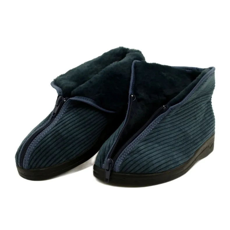 Chaussons Chauds Velours Côtelé Adanex 27833-FBP7SU bleu