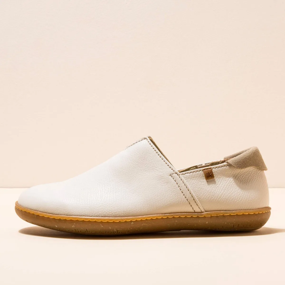 Chaussures confort en cuir naturel et semelles recyclées - Blanc