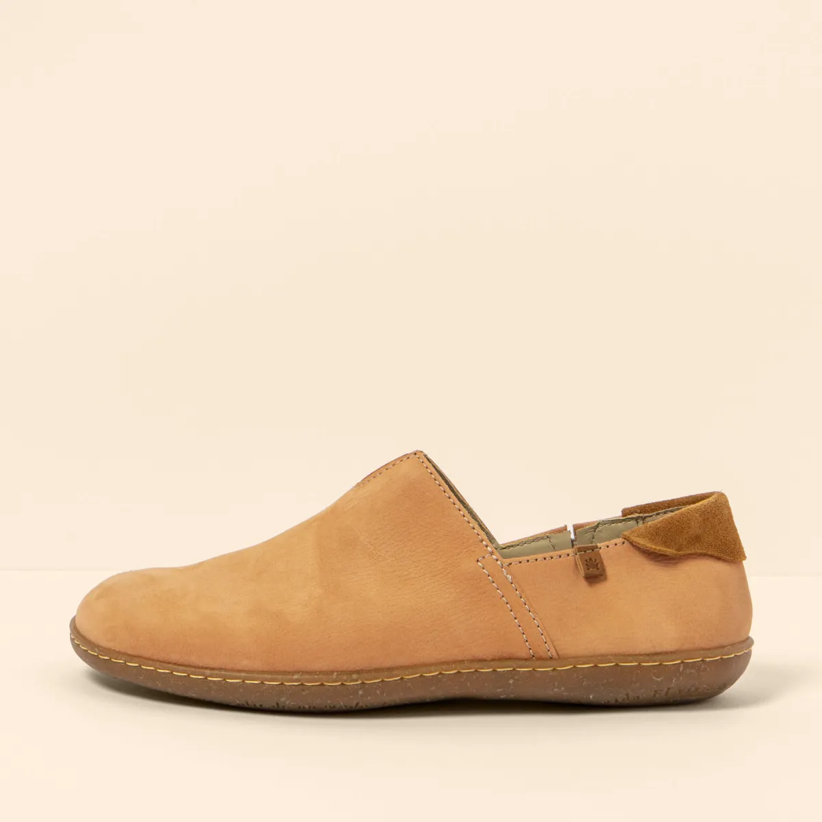 Chaussures confort en cuir naturel et semelles recyclées - Jaune