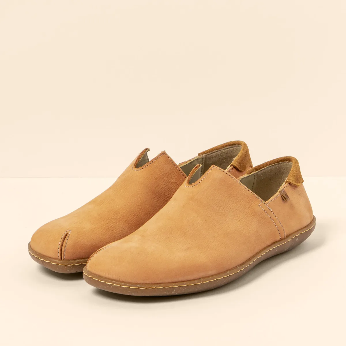 Chaussures confort en cuir naturel et semelles recyclées - Jaune