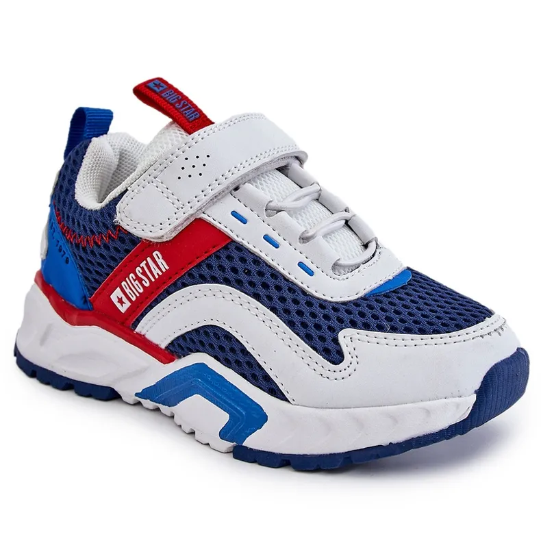 Chaussures Sport Enfant Avec Velcro Big Star JJ374259 Blanc et Bleu Marine multicolore