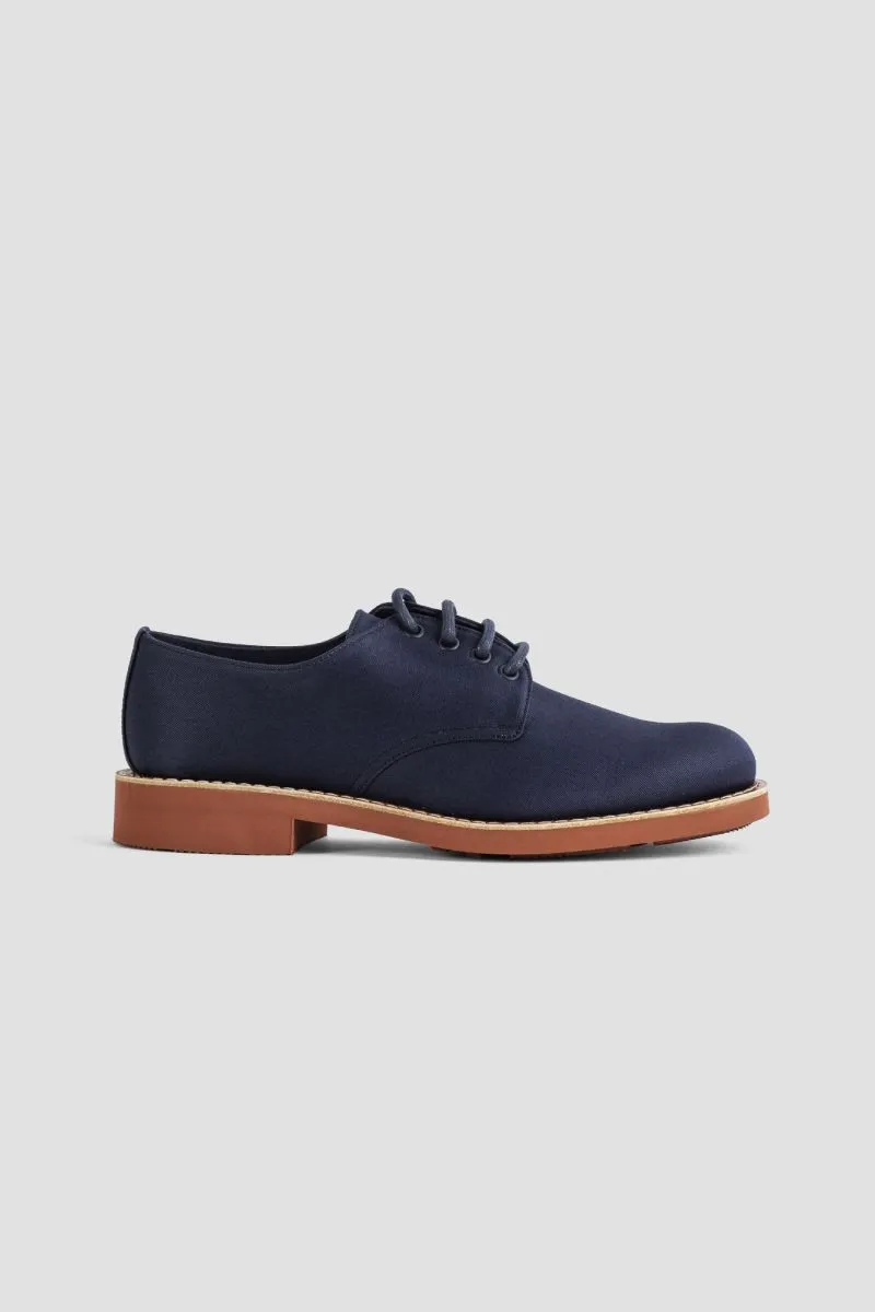 Derby MATLOCK bleu marine en toile