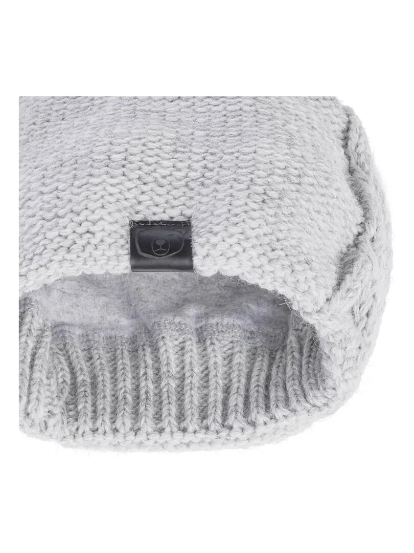 Ensemble Snood Bonnet Moyna - Made in UE - Gris clair