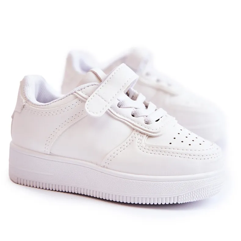 FR1 Chaussures Sport Enfant Avec Velcro Blanc Elike blanche