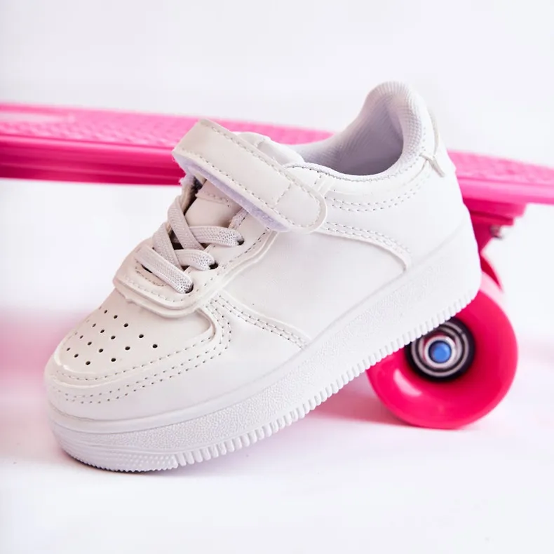 FR1 Chaussures Sport Enfant Avec Velcro Blanc Elike blanche