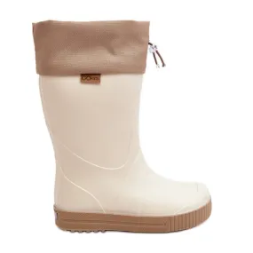 Lemigo Wave Gokids 983 Bottes en Caoutchouc pour Enfants avec Col Beige