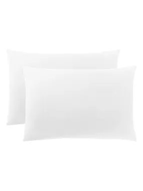 Lot De 2 Taies D'oreiller Blanc 50 X 70 Cm / 100% Coton / 57 Fils/cm² - Blanc