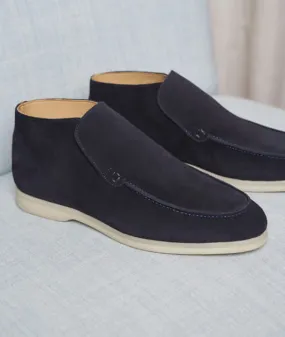 Mocassin Daim Homme:  L' Homme sage en Daim Bleu Marine