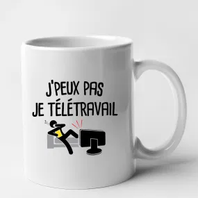 Mug J'peux pas je télétravail