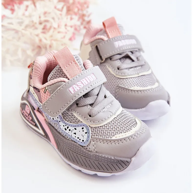 PJ2 Chaussures Sport Léger Enfant Gris Snoopy rose