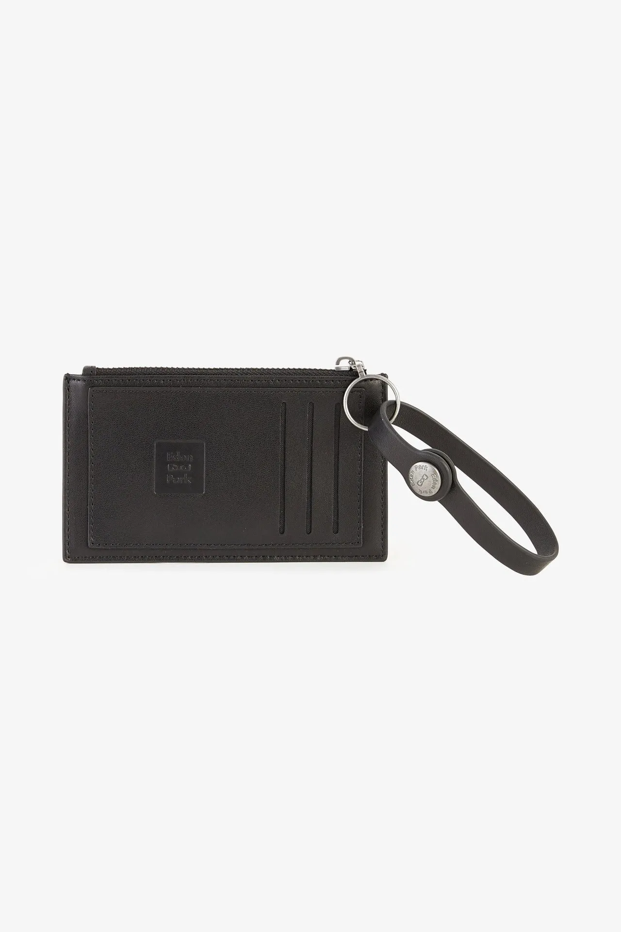 Pochette noire en cuir